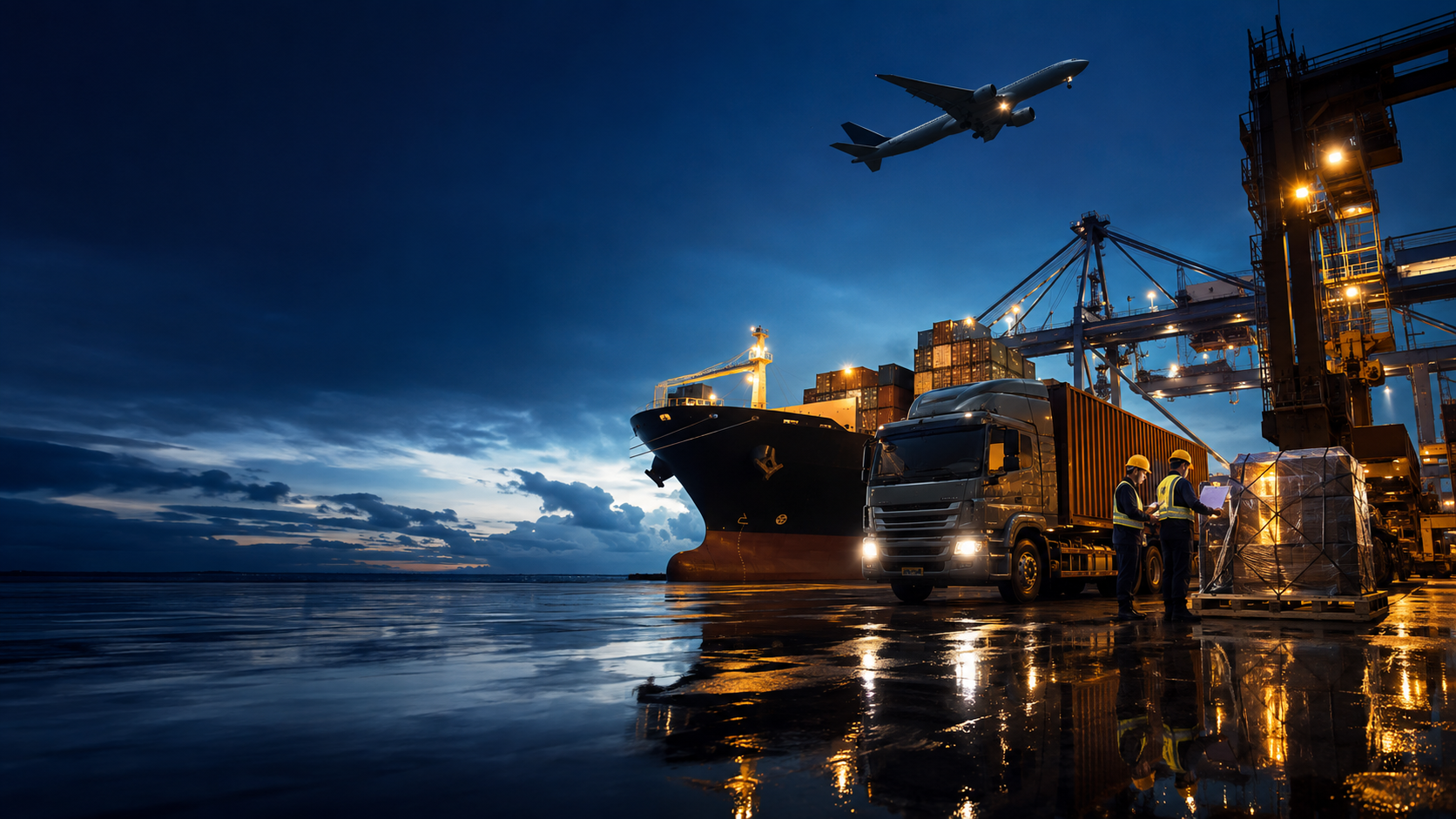 Integrated cross-border logistics and inspection scene