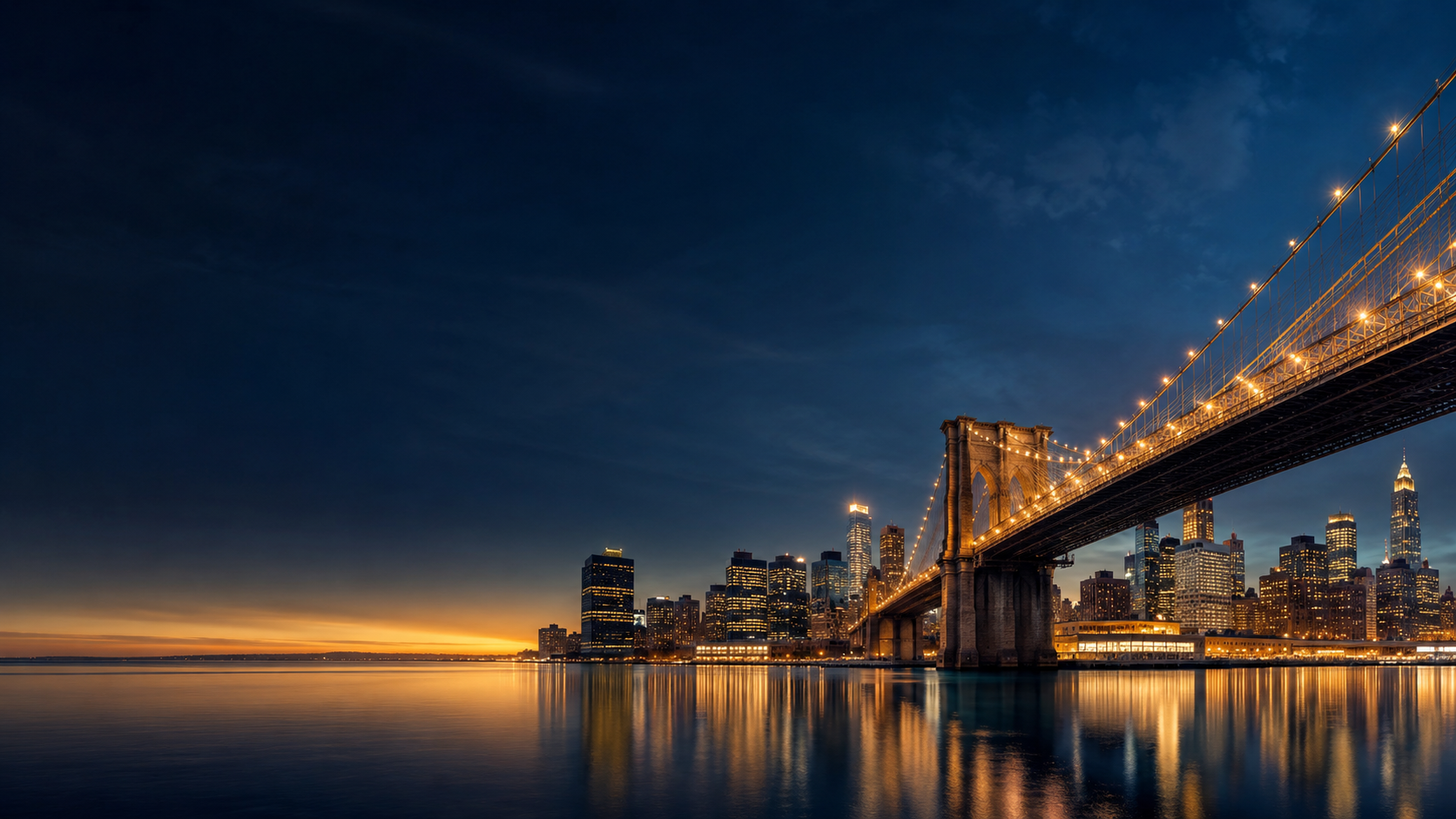 Bridge, skyline and forward momentum